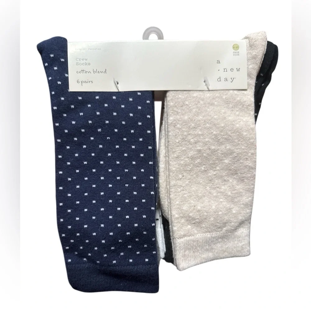 A New Day Women’s Patterned Socks - 12 Pack NWT Size 4-10 Cotton Blend